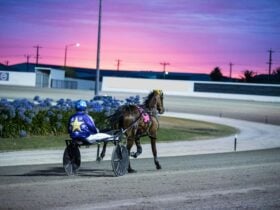 Racing with setting sun