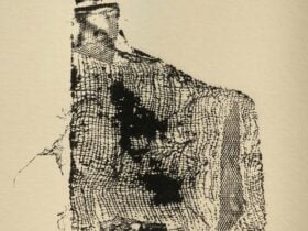 Black and white print of fabric