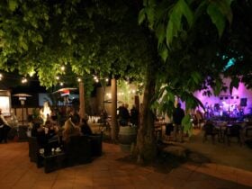 Courtyard music at the delatite hotel