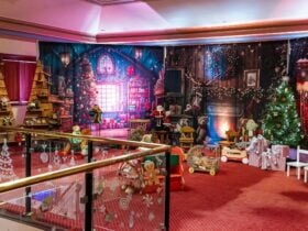 Swan Hill Town Hall with christmas decorations