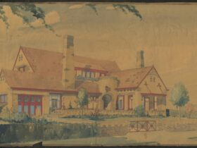 Watercolour render of Coburn house