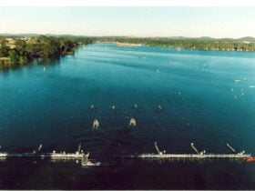 Arial view of Nagambie Regatta Centre