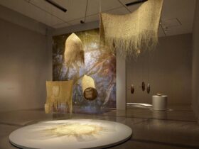 Installation view of FUTURE COUNTRY: Country Road x NGV First Nations Commissions from 20 March â 13