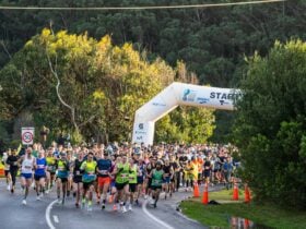 People running a marathon