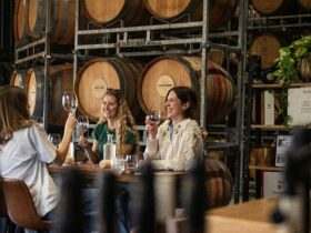 Wine tasting at a Heathcote cellar door