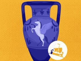 ancient greek animated vase