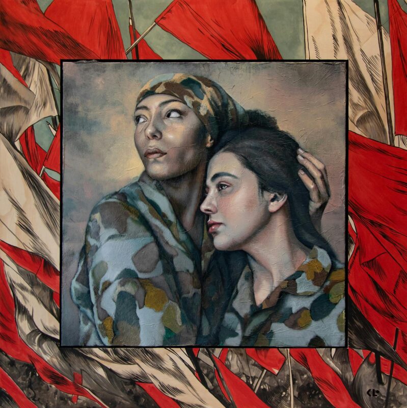 Kathrin Longhurst, In the Quiet After, 2026, oil and mixed media on board linen, 132x132cm