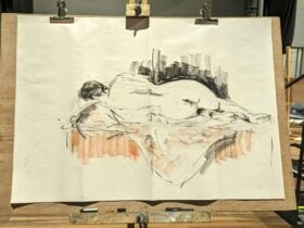 Life drawing by Kylee Whiting, photo: Nella Cooray