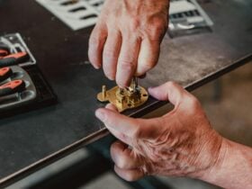 Pair of hands making a lock