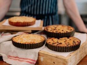 sweet house-made tarts at local bakery in Kyneton