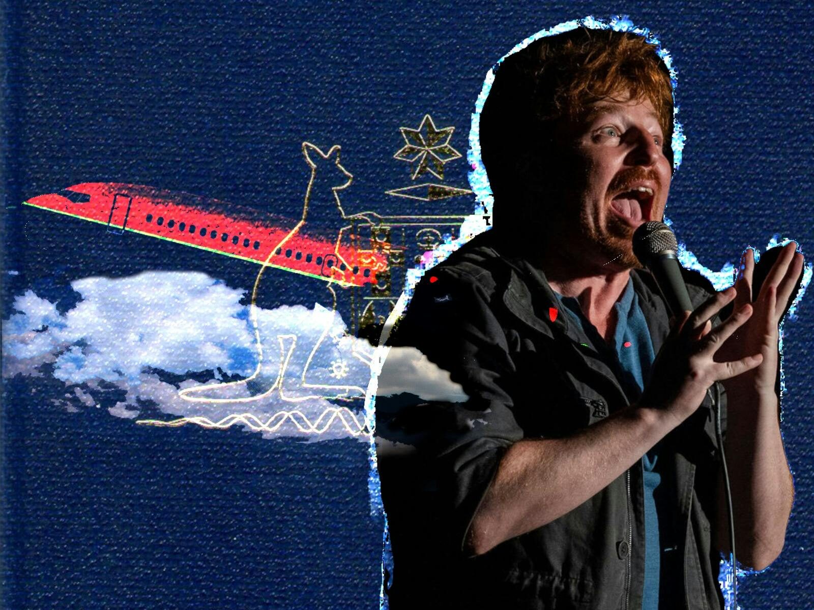 Collage of Matt Harvey and a plane