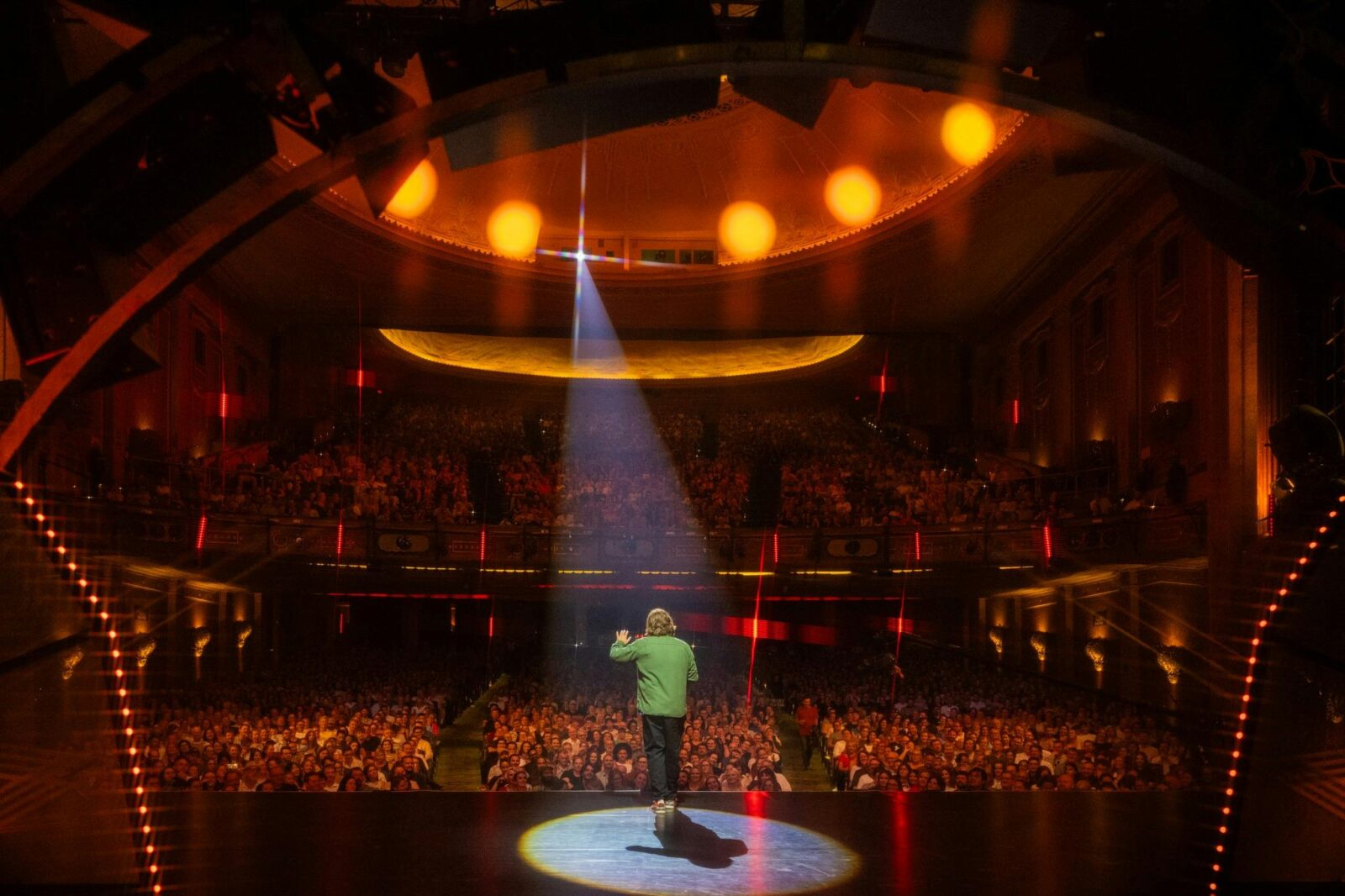 Melbourne Comedy Festival Roadshow performing on stage in Traralgon