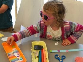 Lulu enjoying Mini Makers, 2023