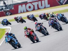WorldSBK takes to the track during the 2025 event.