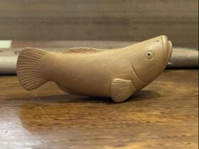 Handcarved wooden fish