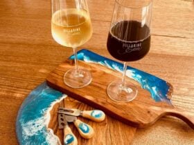 Resin and Sip Class, wine and cheeseboard