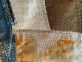 image of handmade materials with stitching