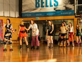 Dancing on Roller Skates at the Roller Disco on the Surf Coast