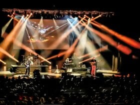 The Eagles Greatest Hits tribute band performing on stage.