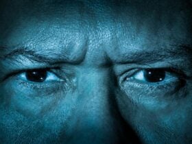 Extreme close up of a man