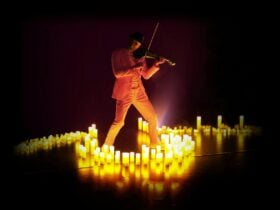 Violin Player by Candlelight
