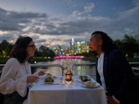 romantic dinner with view
