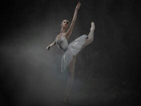 Solo Ballet Dancer as the White Swan