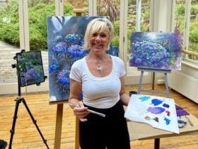 artist hosting a workshop