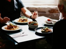 Dishes served on plates