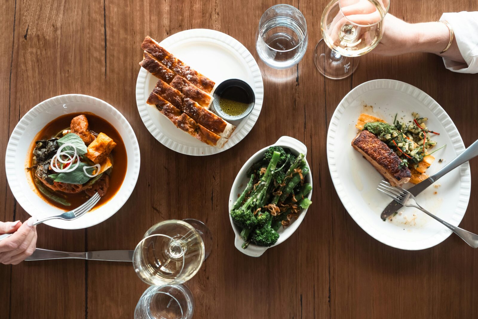 Crittenden Restaurant dishes served on the table