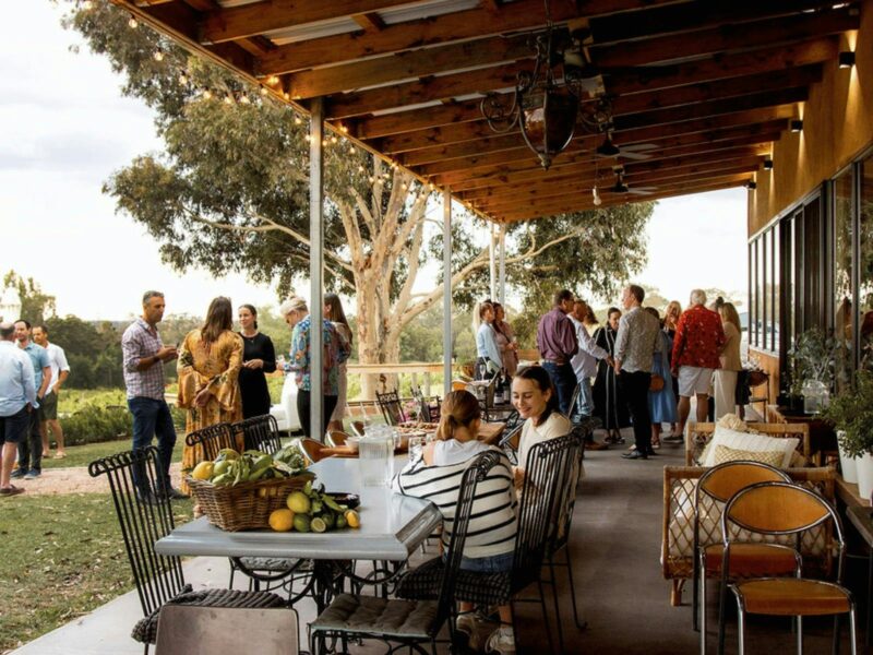 gathering of people at Glenmaggie wines