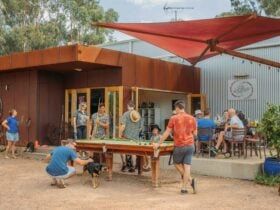 Outdoor pool table at Shiraz Republic
