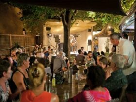 Live music in the beer garden.