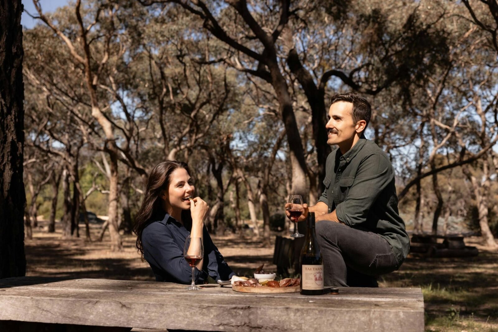 People drinking Taltarni wine