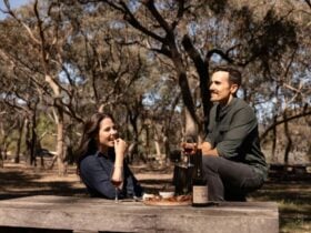 People drinking Taltarni wine