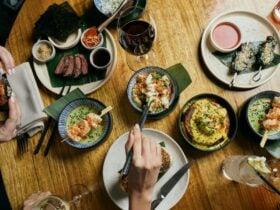 Table spread of Modern Australian x Asian cuisine