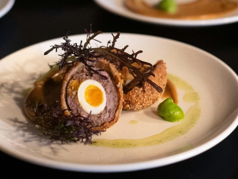 Close up of Scotch Egg with Pork