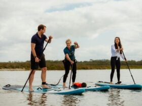 Paddleboarding on Gippsland Lakes