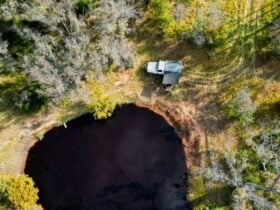 the water hole, a short walk from the campsite