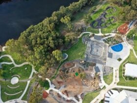 Next to the Boddington Caravan Park, featuring nature playground, skate park, pump track and cafe.