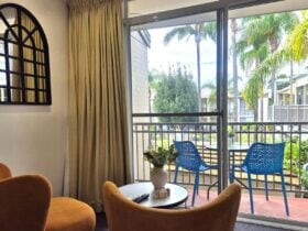 Lounge area looking out to balcony