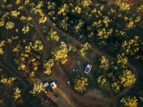Aerial view of Violet Valley Campground