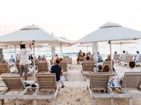 People seated on the beach chairs at Bathers Beach House in Fremantle
