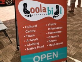 Boola Bidi Dreaming Centre Open Sign