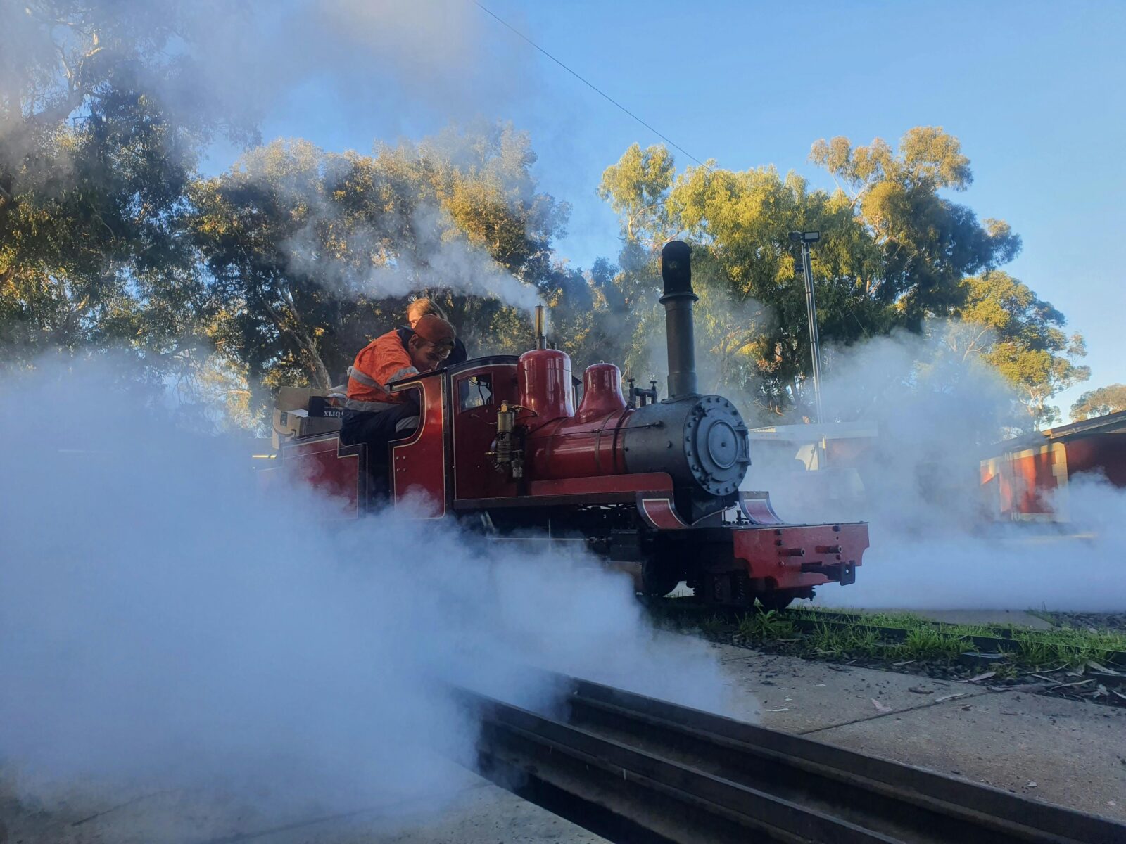 Come and ride our Miniature trains through the wetlands of the Canning River.