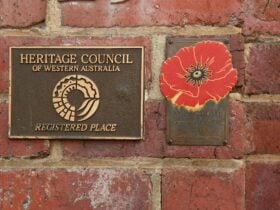 Plaque identifying the home of an Anzac