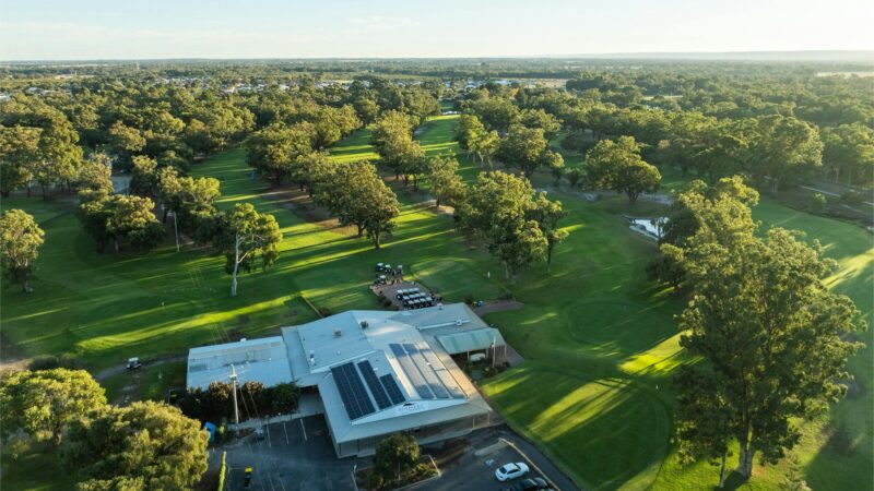 Drone image taken from above our golf course and Clubhouse