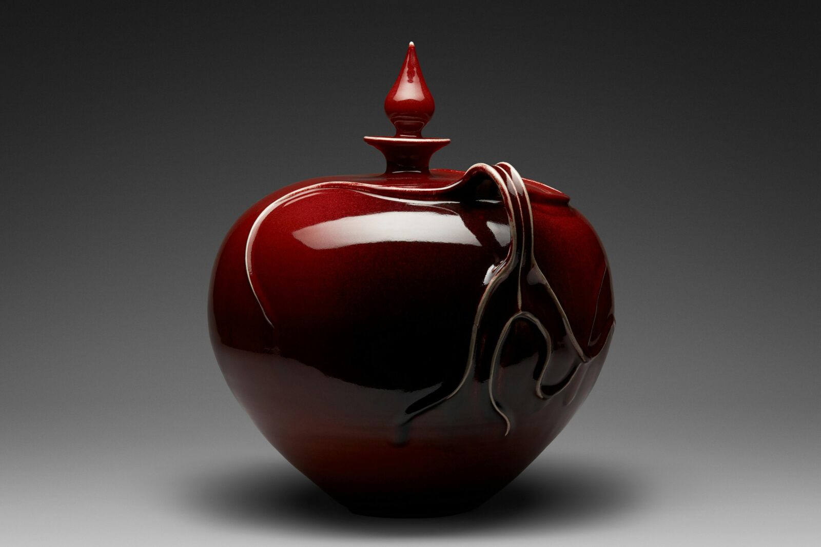 Ian Beniston - Copper Red Lidded Vessel