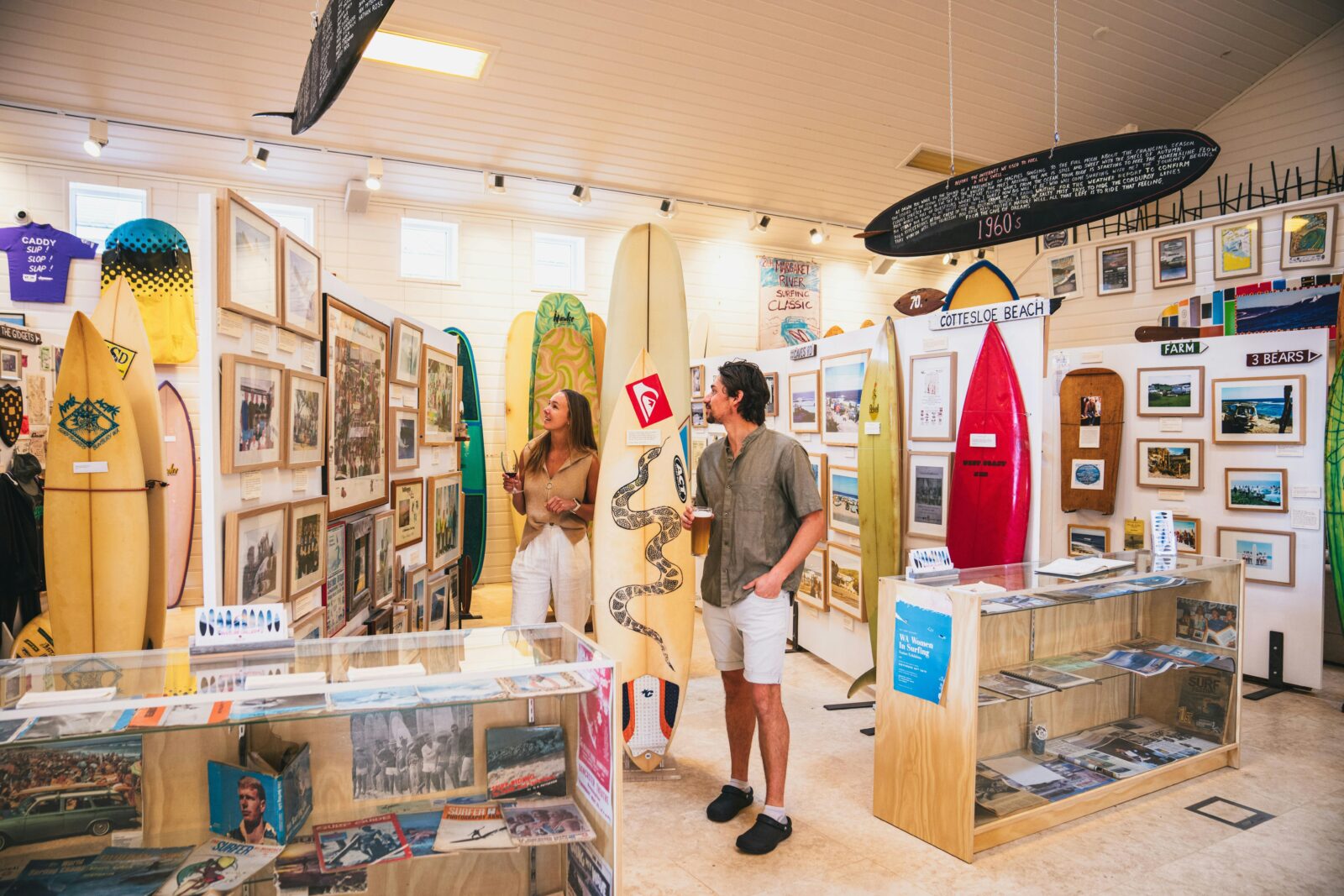 An amazing history of surfboards, trophies and photographs all in one place