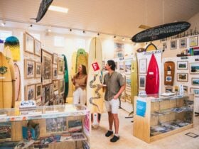 An amazing history of surfboards, trophies and photographs all in one place